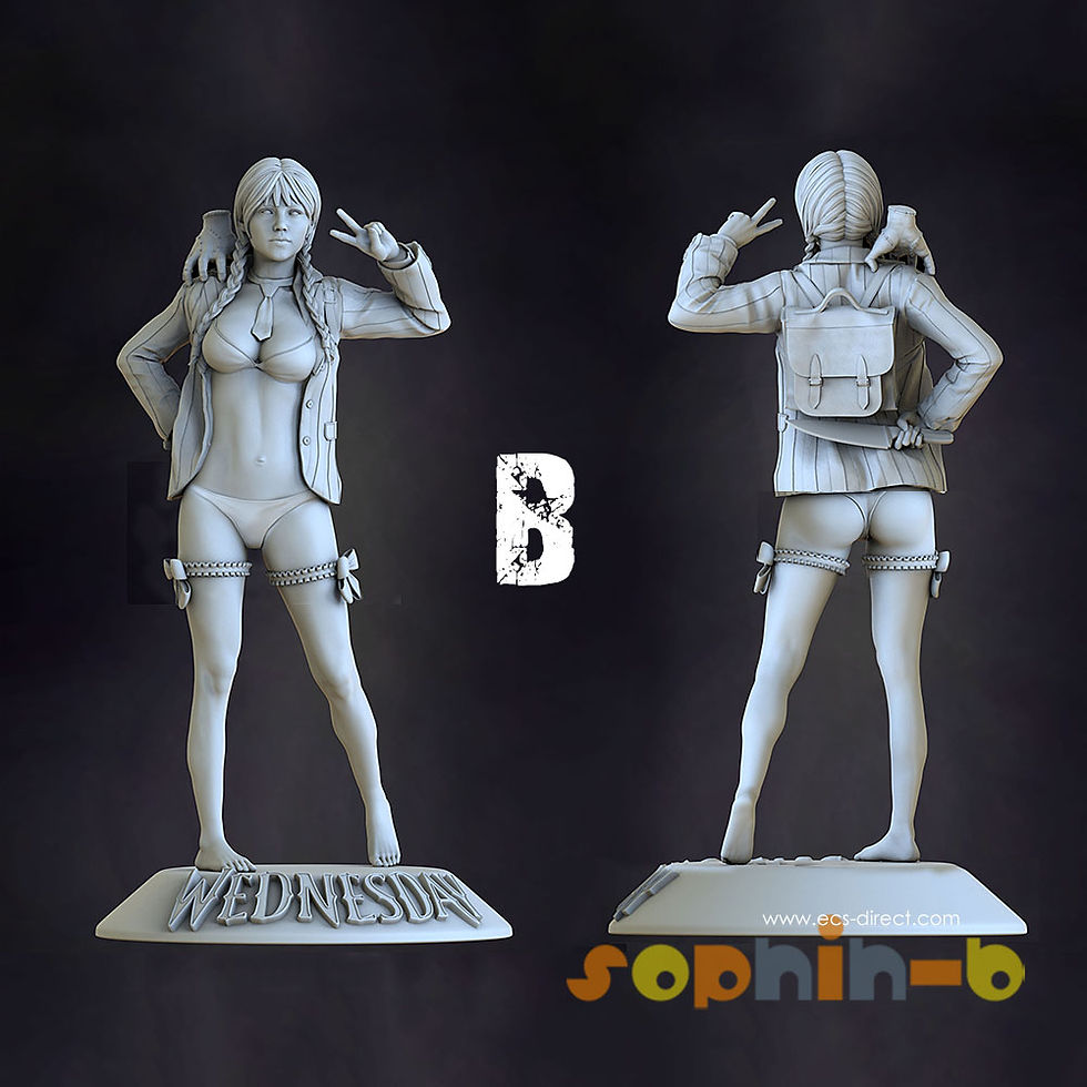 Thumbnail: Wednesday Adams NSFW Resin 1:4 Model Kit Unpainted 3d Printed GK Statue Figure