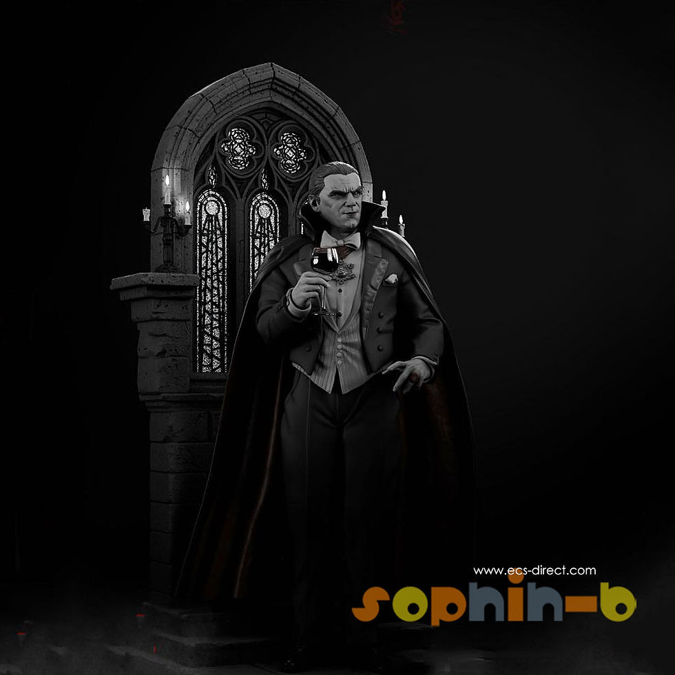 Thumbnail: Dracula Vampire Resin 1:6 Scale Model Kit Unpainted 3d Print GK Statue Figure