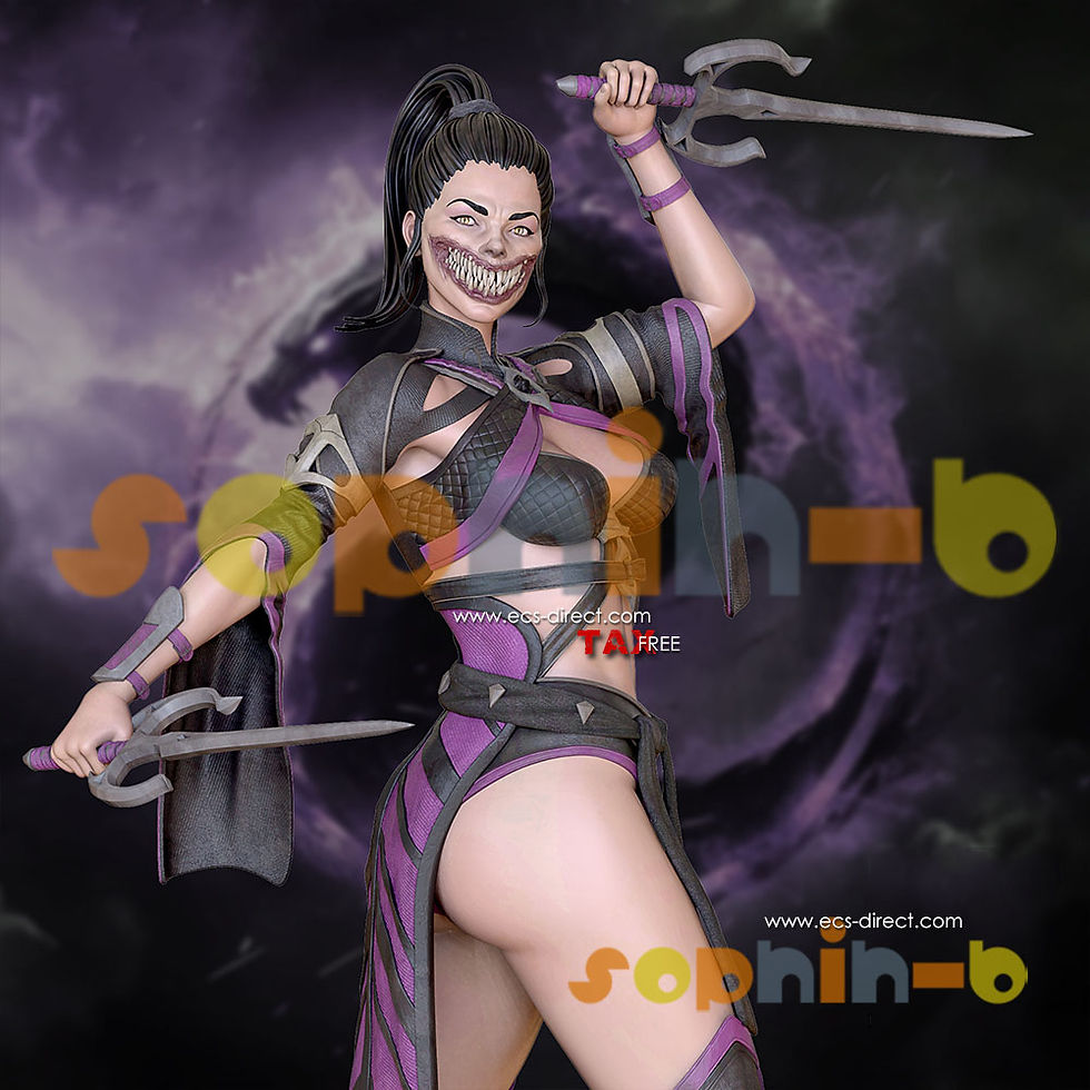 Thumbnail: Mileena MK NSFW Naked Resin 1/24 1/4 Model Unpainted 3d Print GK Statue Figure