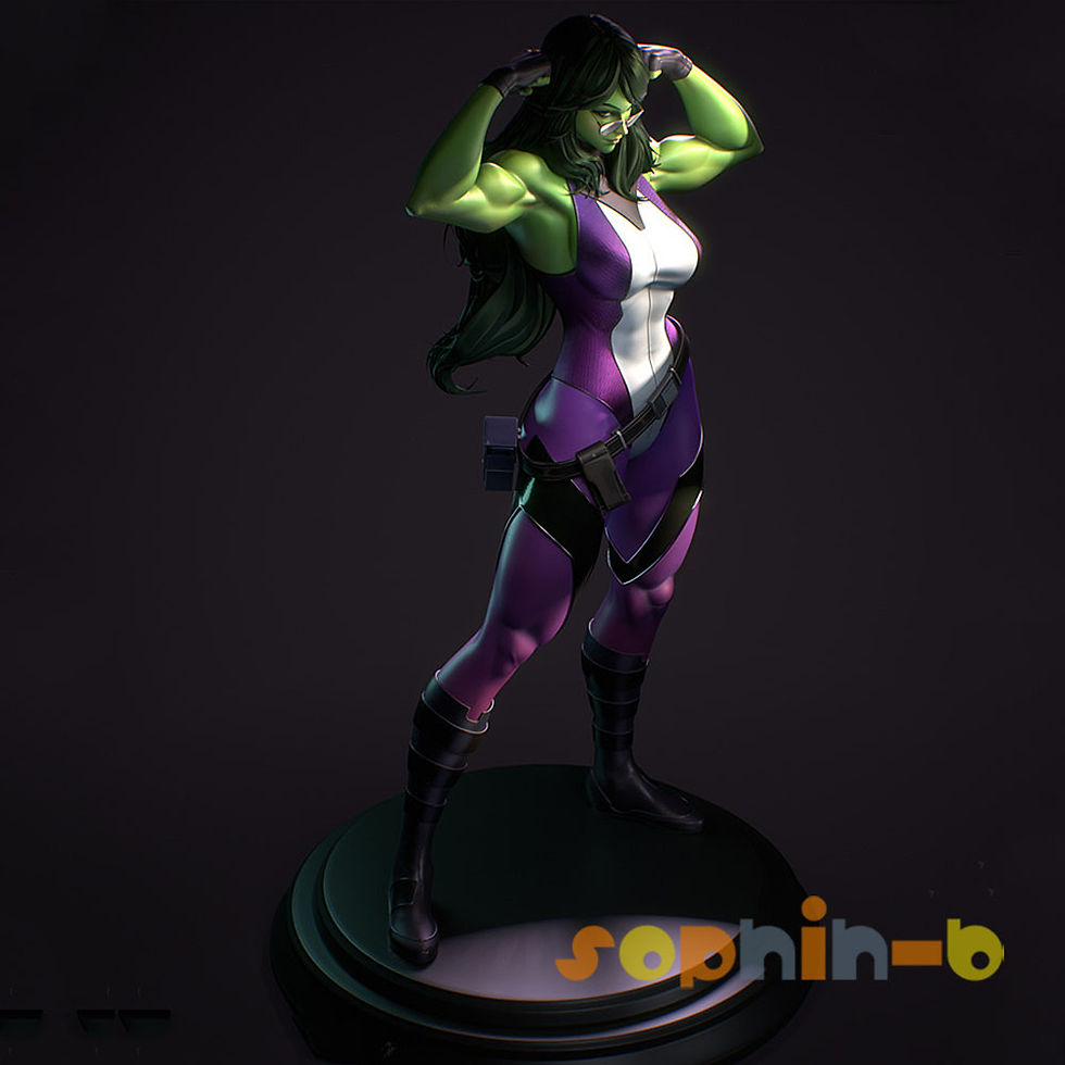 Thumbnail: Sexy She Hulk She-Hulk NSFW Resin 1:4 Model Unpainted 3d Print GK Statue Figure