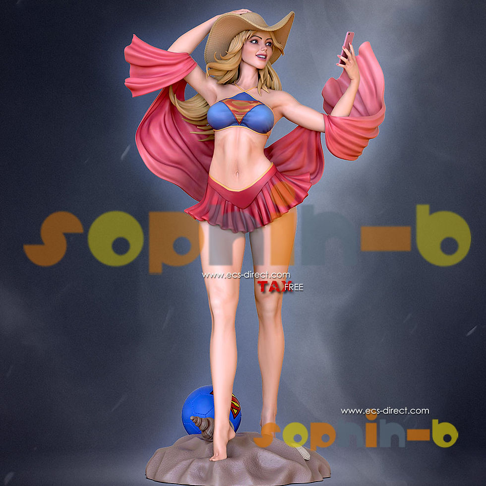 Thumbnail: Cowgirl Super Girl NSFW Resin 1:4 Model Kit Unpainted 3d Print GK Statue Figure