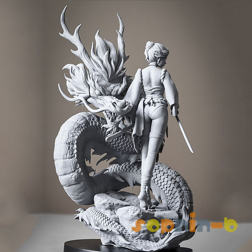 Thumbnail: Ryuu Masamune - Bitch Stabbing Samurai Unpainted 3d Printed GK Statue Figure