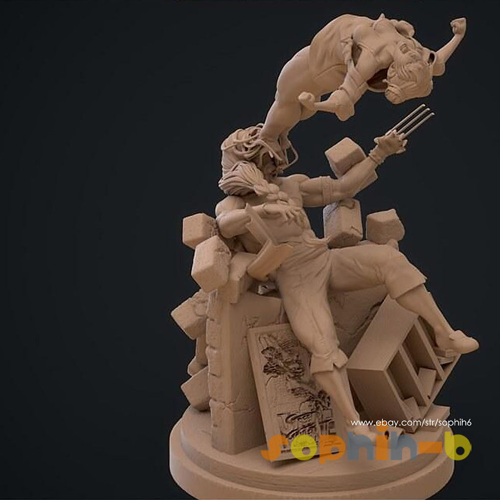 Thumbnail: Chun Li vs Vega Street Fighter 1:6 Model Kit Unpainted 3d Print GK Statue Figure