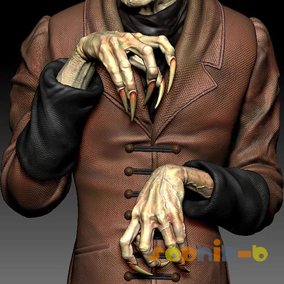 Thumbnail: Nosferatu Vampire Resin1:4 Scale Model Kit Unpainted 3d Print GK Statue Figure