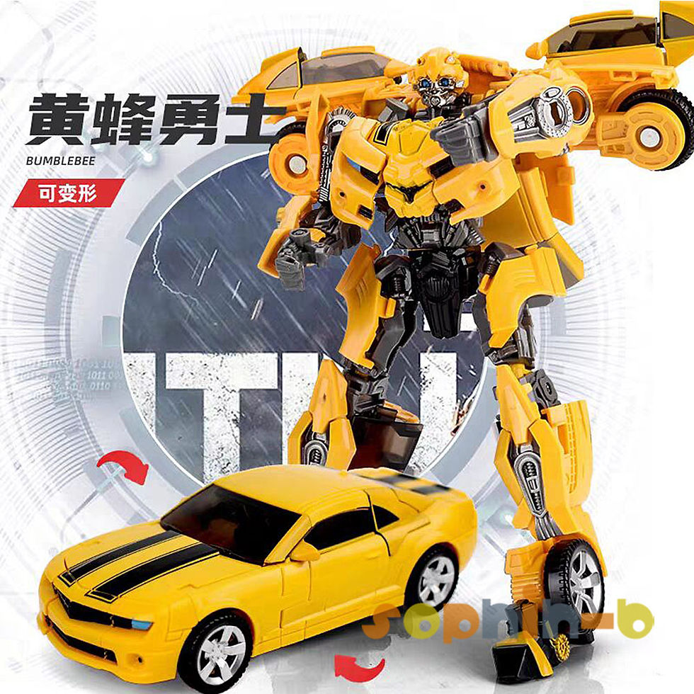 Thumbnail: Transformed Black Convoy Hound Bee OP Prime MegaJet Action Figures