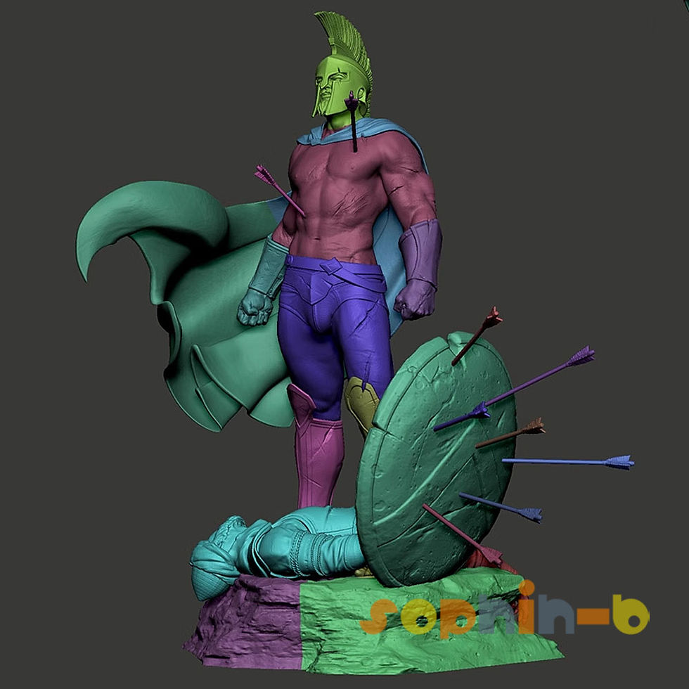 Thumbnail: Leonidas 300 Resin Model Kit Unpainted 3d Printed GK Statue Figure