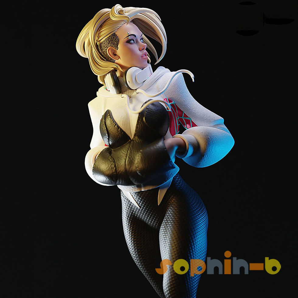 Thumbnail: Spider Man Gwen Stacy 1:4 Resin Model Kit Unpainted 3d Print GK Statue Figure