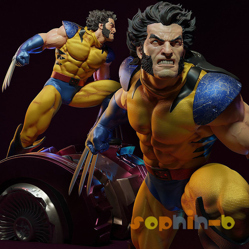 Wolverine vs Sentinel Resin 1:6 Model Kit Unpainted 3d Print GK Statue Figure