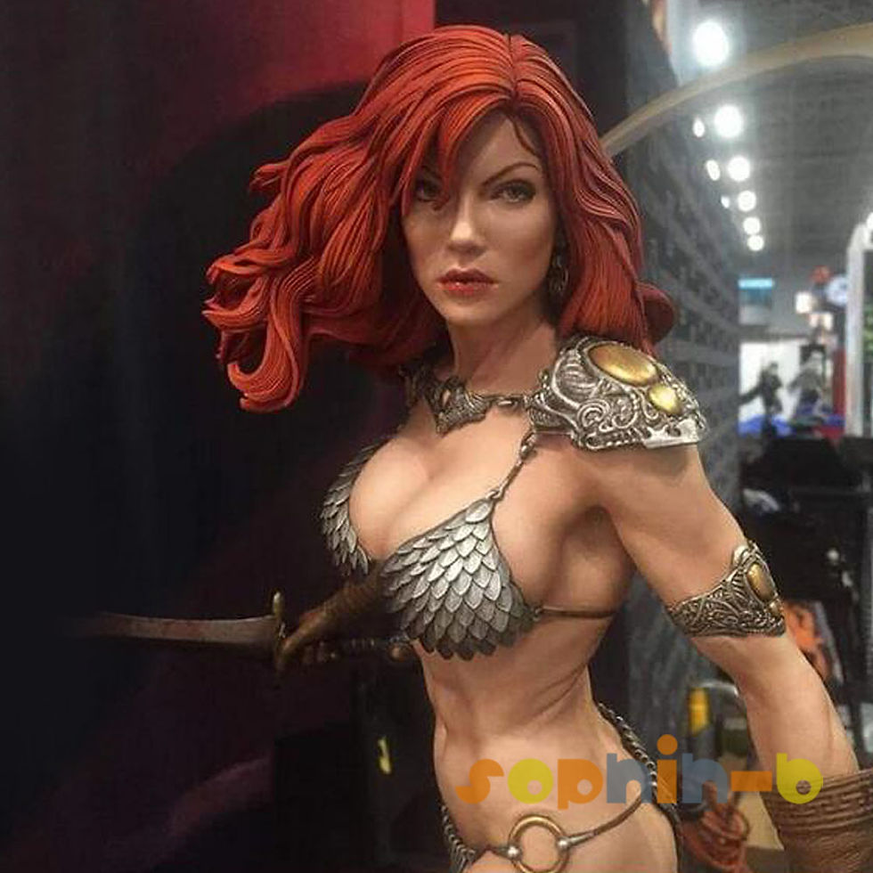 Red Sonja vs Large Snake Resin 1:6 Model Kit Unpainted 3d Print GK Statue Figure
