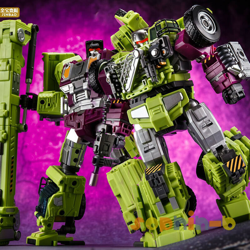 Thumbnail: Transformed Jinbao Devastator Bonecrusher - Long Haul and Hook Complete ABC Set