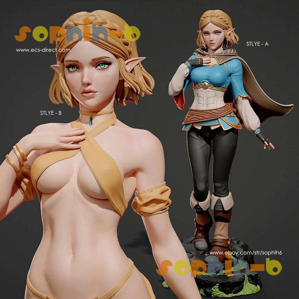 Princess Zelda Link Resin 1:4 Model Kit Unpainted 3d Print GK Statue Figure