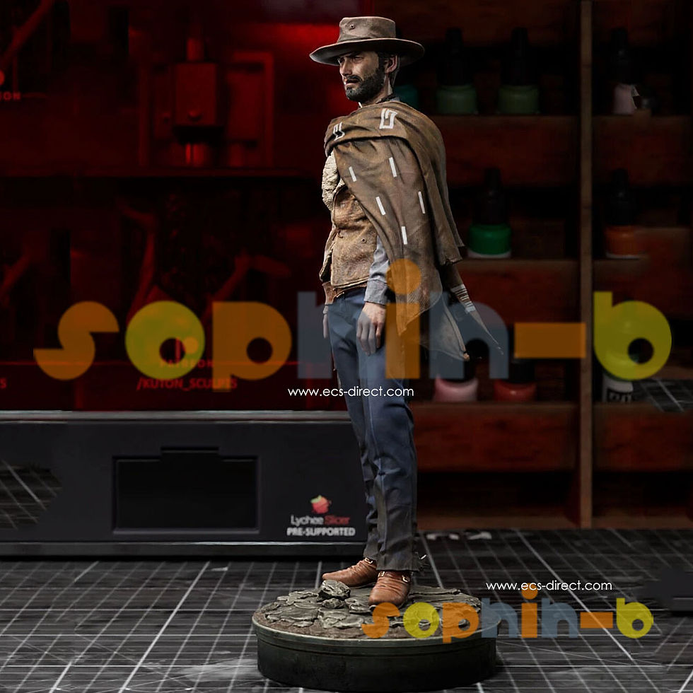 Thumbnail: Cowboy Eastwood Resin 1:4 Scale Model Kit Unpainted 3d Print GK Statue Figure