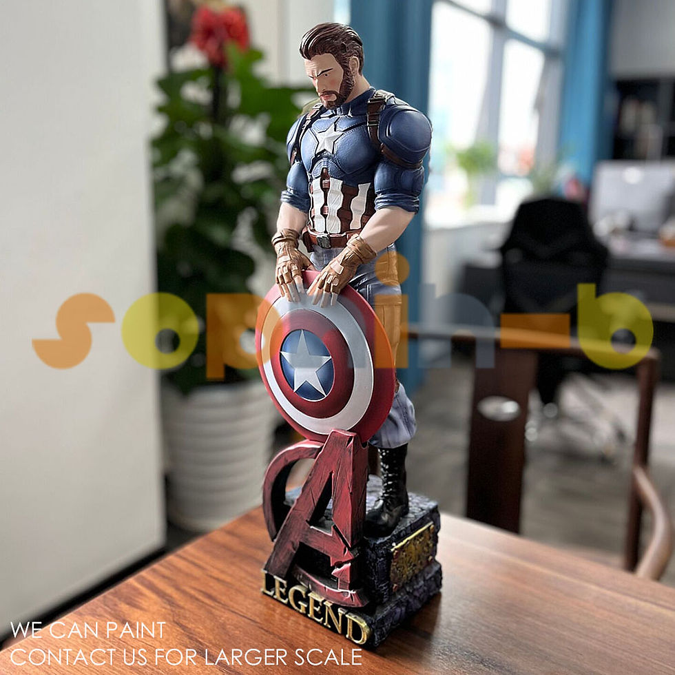 Thumbnail: Steve Rogers Captain America 1:4 Model Kit Unpainted 3d Print GK Statue Figure