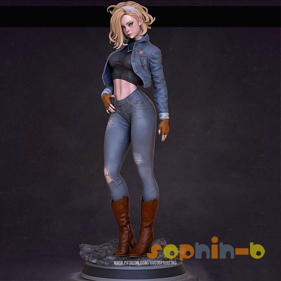 Thumbnail: Android 18 Dragonball Z 1:4 Resin Model Kit Unpainted 3d Print GK Statue Figure