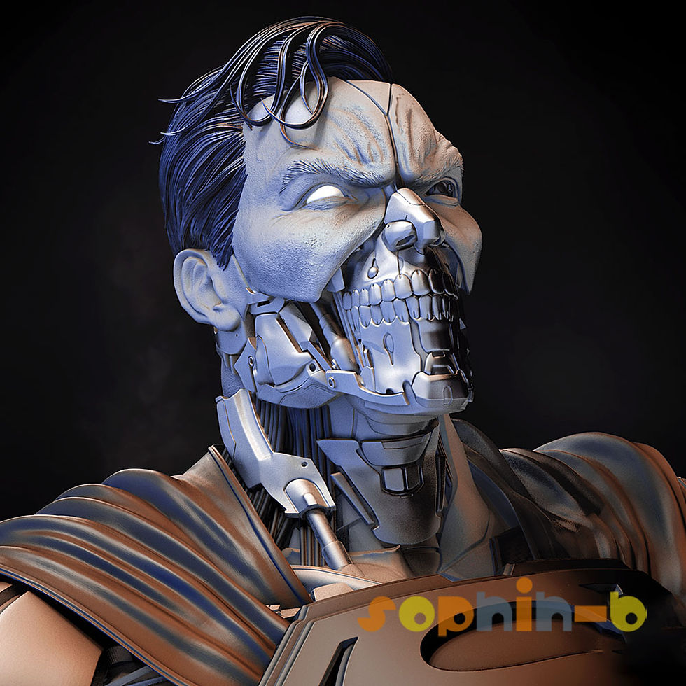 Thumbnail: Cyborg Superman Resin 1:6 Scale Model Kit Unpainted 3d Print GK Statue Figure
