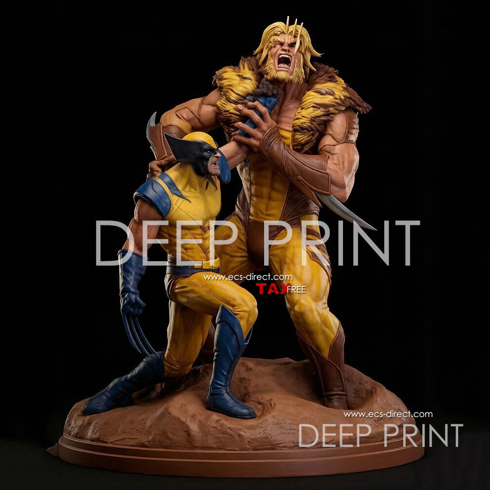 Wolverine Vs Sabertooth 1:24 - 1:4 Model Kit Unpainted 3d Print GK Statue Figure