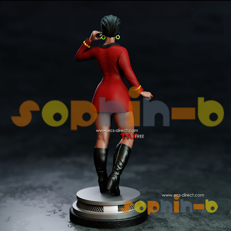 Thumbnail: Nyota Uhura NSFW Resin 1:4 Scale Model Kit Unpainted 3d Print GK Statue Figure.