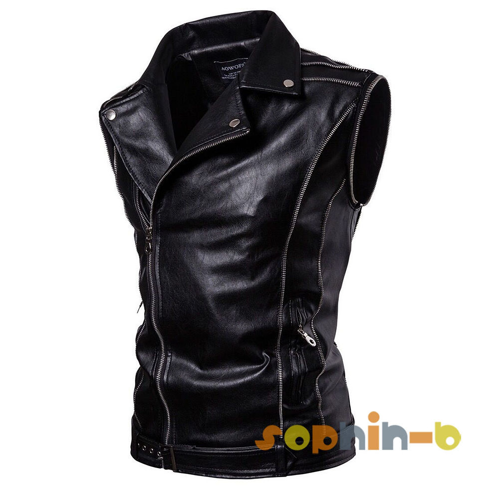 Thumbnail: NEW Bike Motorcycle Biker PU Faux Leather Rider Zip Up Stylish Jacket