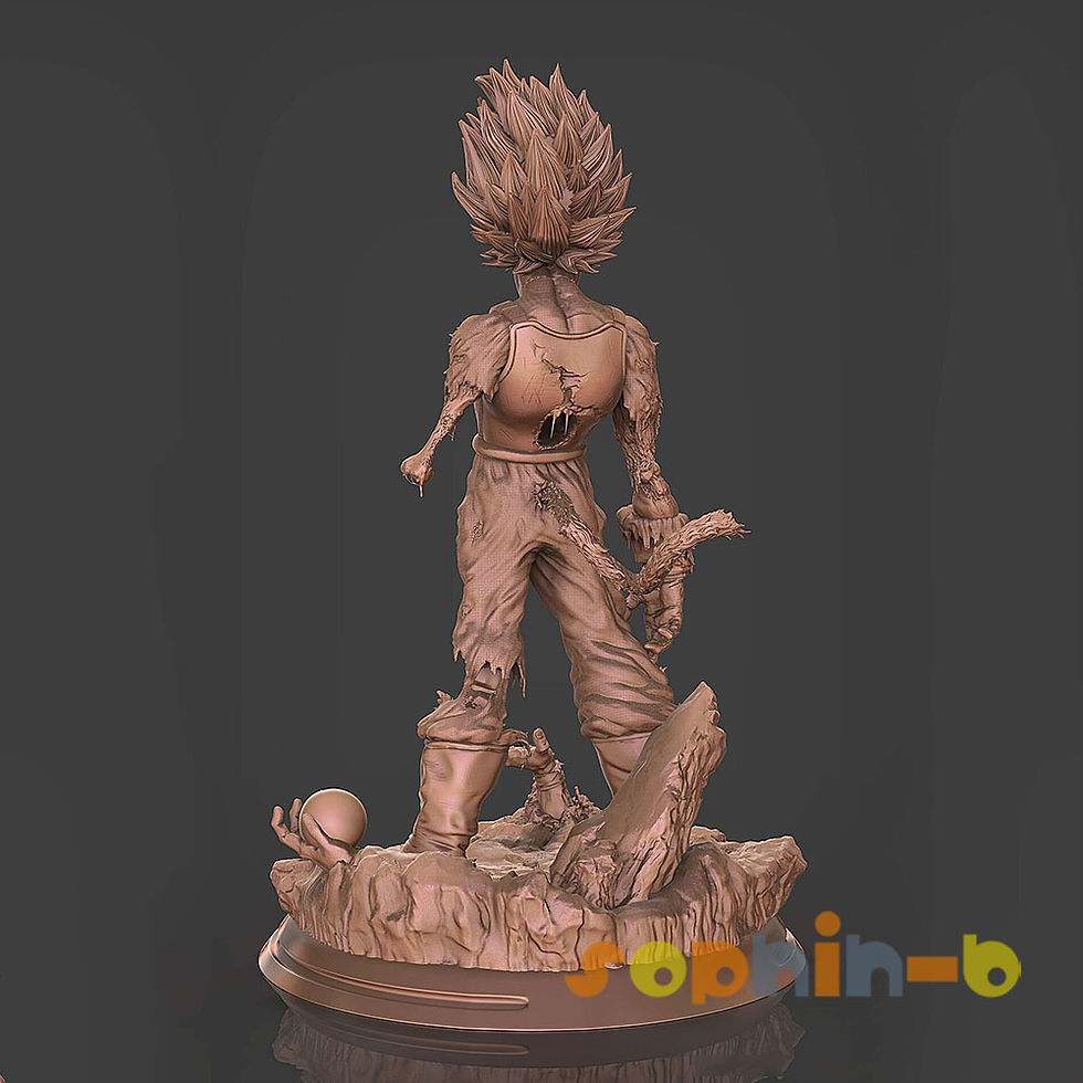 Thumbnail: Vegeta Zombie Dragon Ball Z Resin Model Unpainted 3d Printed GK Statue Figure
