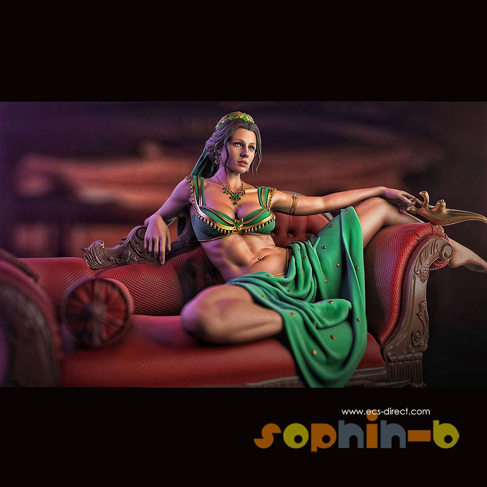 Thumbnail: Princess Jasmine NSFW 1:4 Scale Model Kit Unpainted 3d Print GK Statue Figure