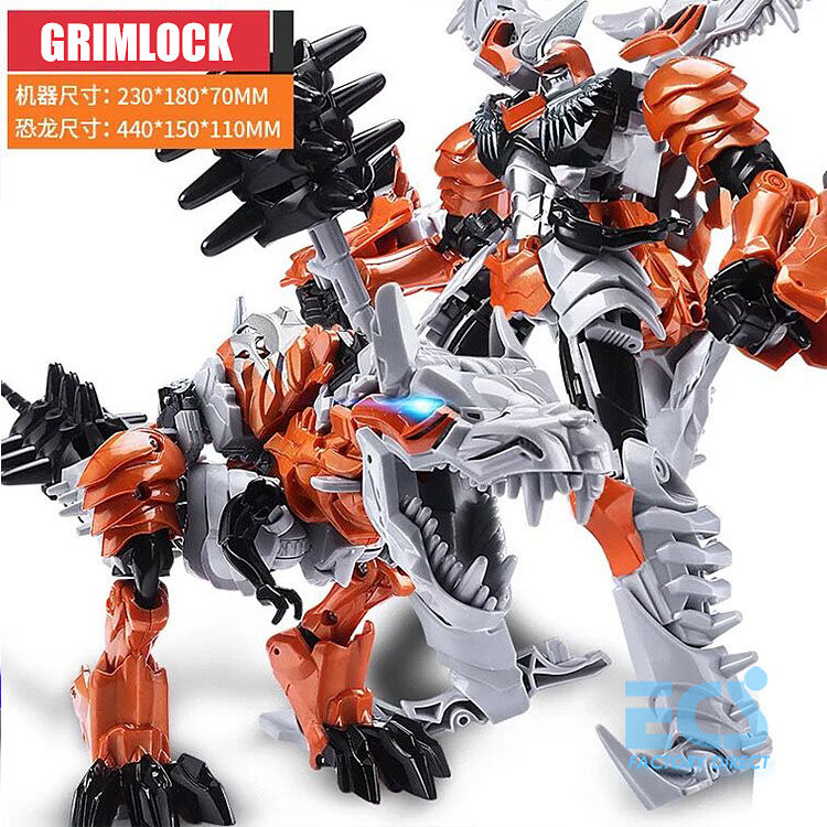 Thumbnail: Transformed Optimus Prime, Bumblebee, Grimlock & Slag with Metal Parts Coll