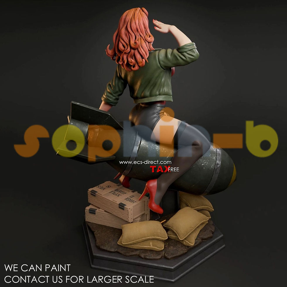 Thumbnail: Air Force Bombshell NSFW 1:4 Model Kit Unpainted 3d Print GK Statue Figure