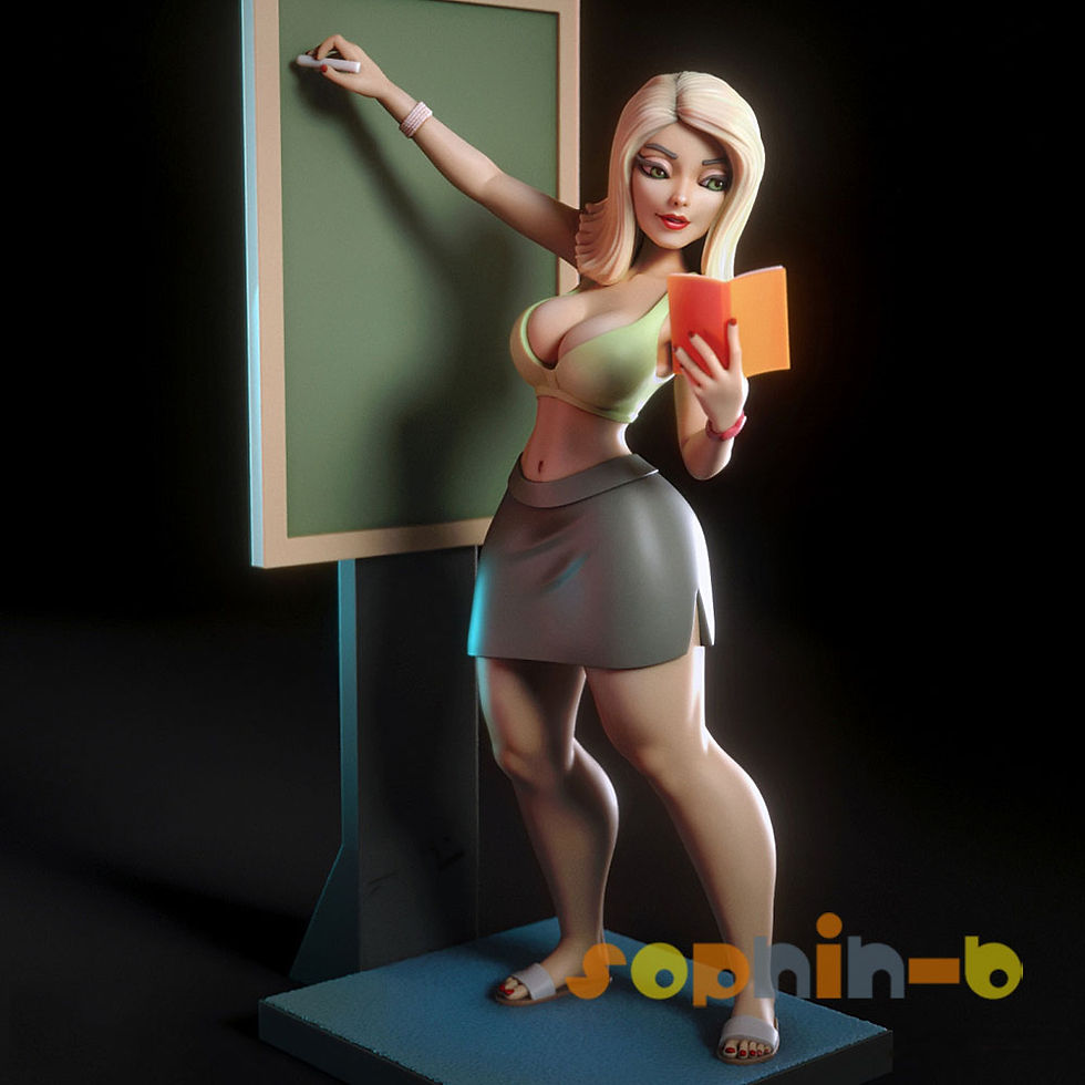 Thumbnail: Mari School Teacher Sexy 1:4 Model Kit Unpainted 3d Printed GK Statue Figure