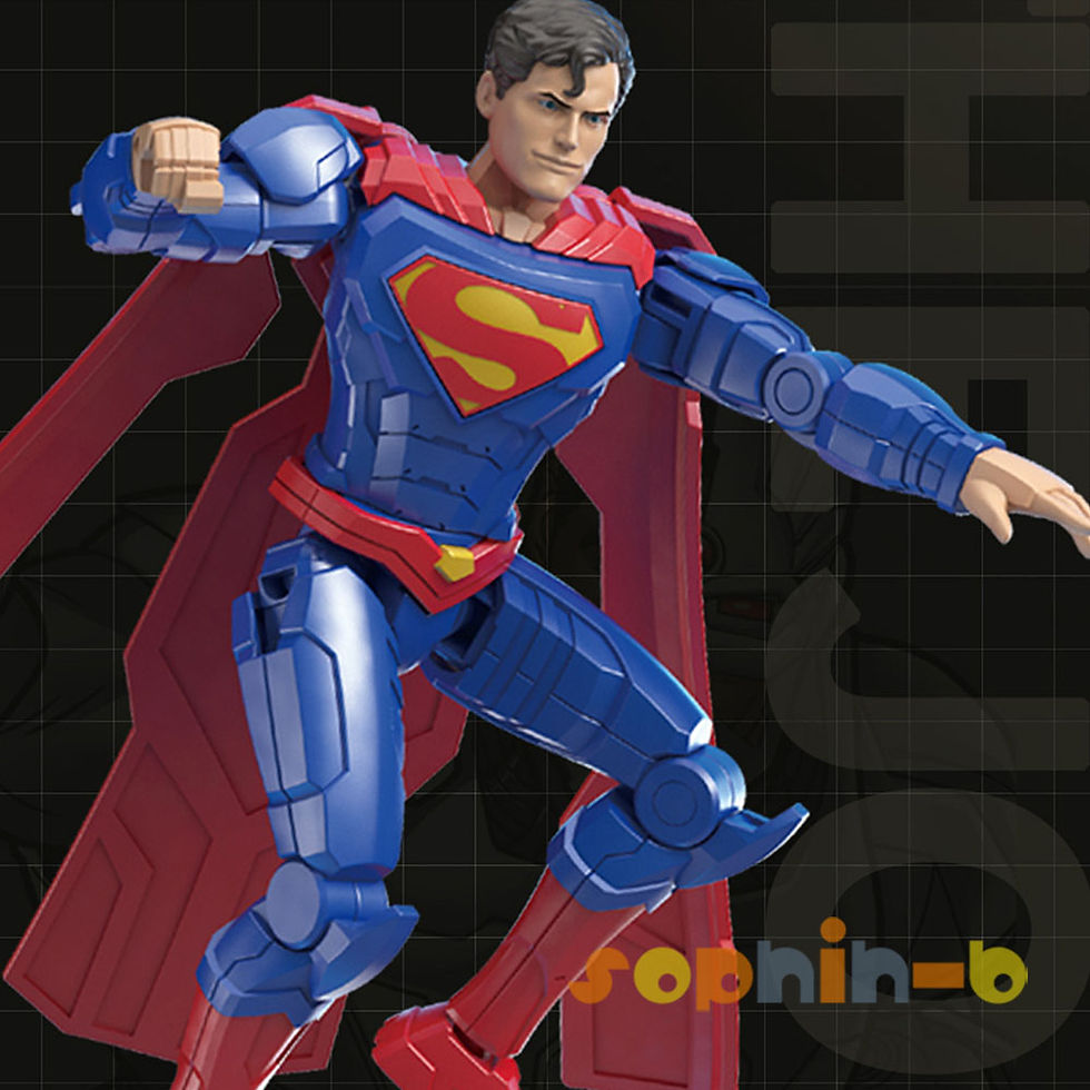 Thumbnail: Batman Superman Joker Cyborg Figure Justice League Action Figure Model Kit DIY