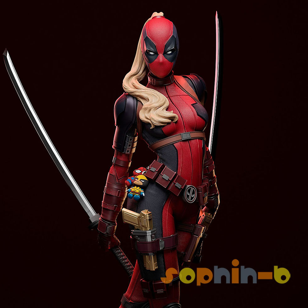 Thumbnail: Deadpool Lady Pool 1:4 Model Kit Unpainted 3d Print Garage Kit Statue Figure