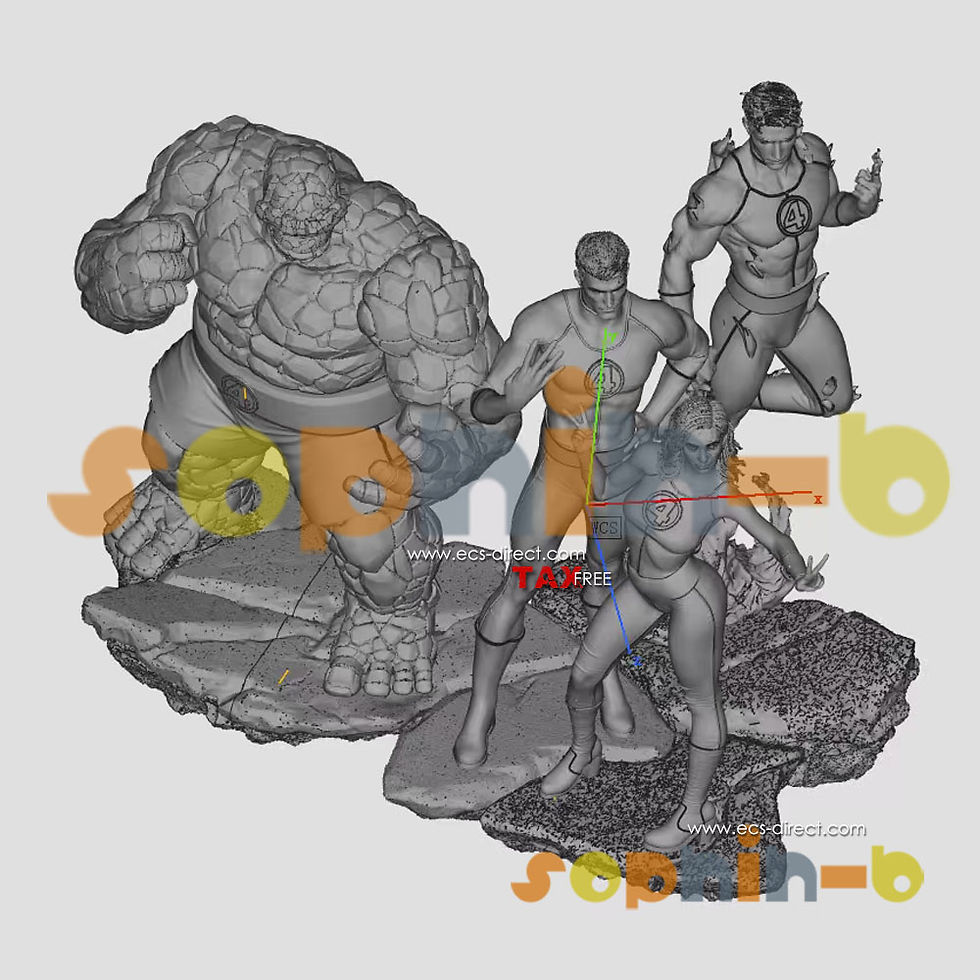 Thumbnail: Fantastic Four Resin 1/12 Model Kit Unpainted 3d Print GK Statue Figure