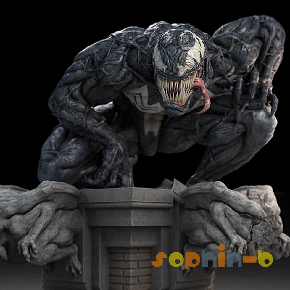 Thumbnail: Spiderman Venom 2 Heads Resin 1:4 Model Kit Unpainted 3d Print GK Statue Figure
