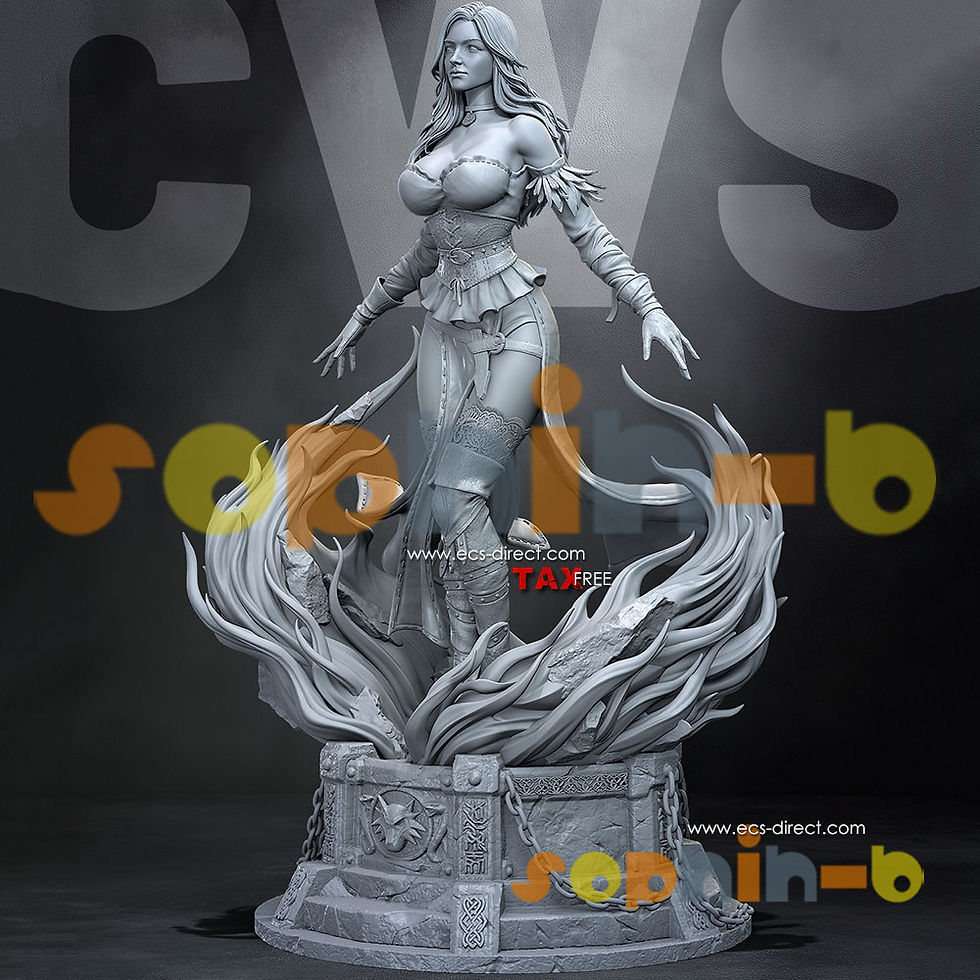 Thumbnail: Yennefer Nude NSFW Resin 1/24 1/4 Model Kit Unpainted 3d Print GK Statue Figure