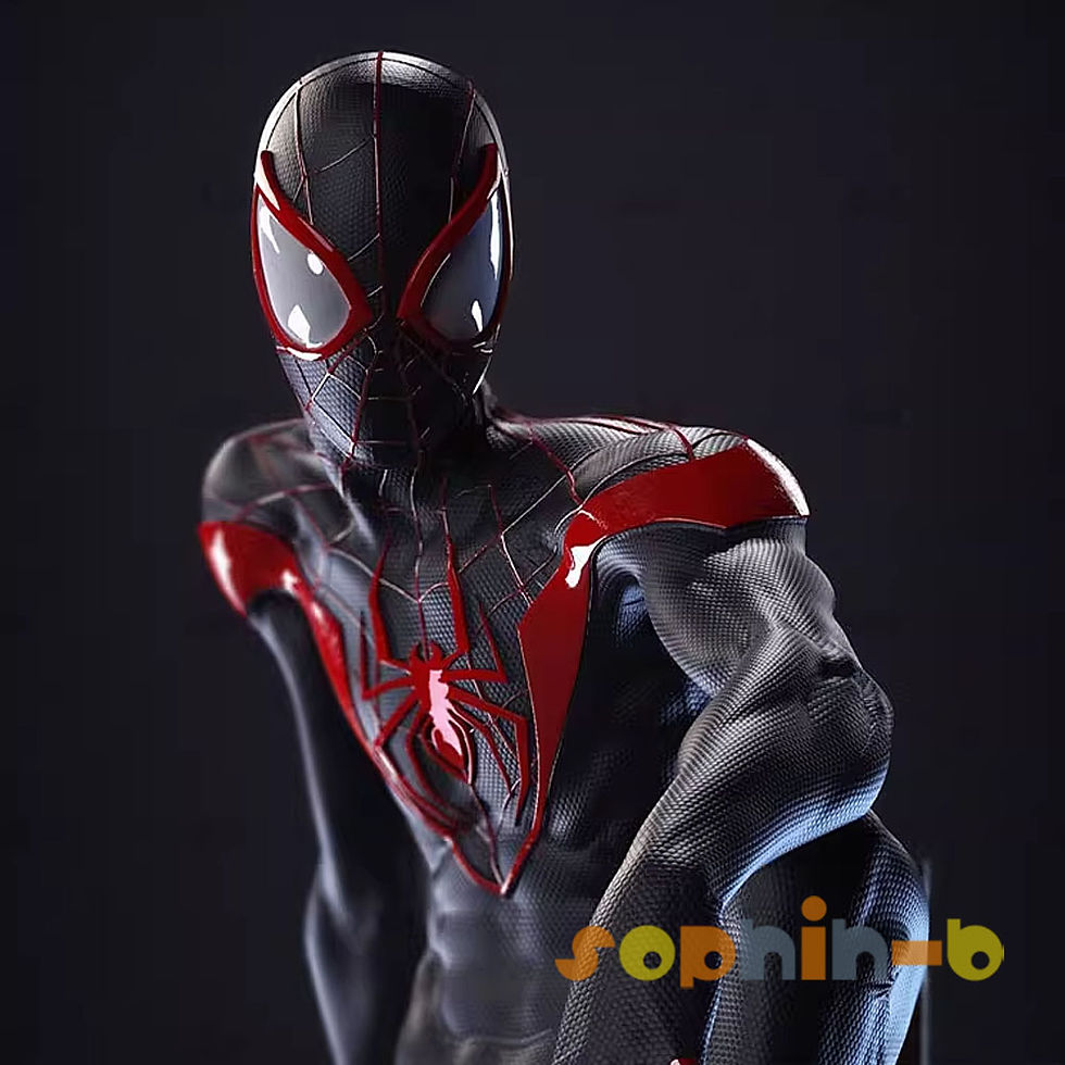 Thumbnail: Miles Morales Spider Man Resin Model Kit Unpainted 3d Printed GK Statue Figure