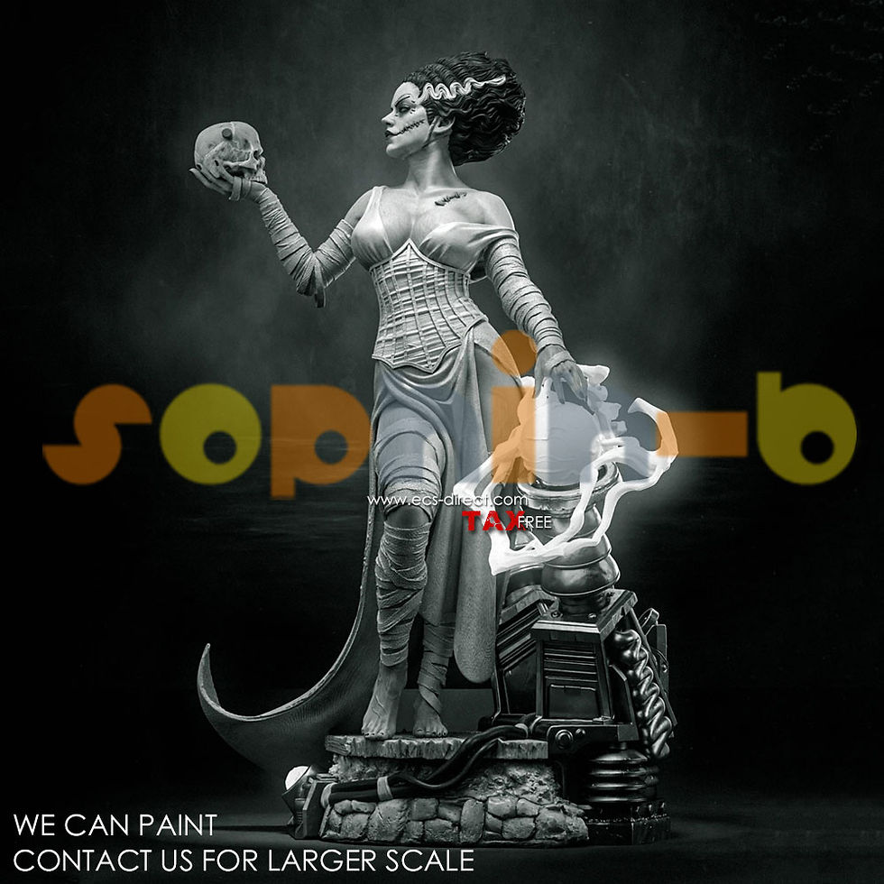 Thumbnail: Frankenstein Bride NSFW 1:4 Model Kit Unpainted 3d Print GK Statue Figure