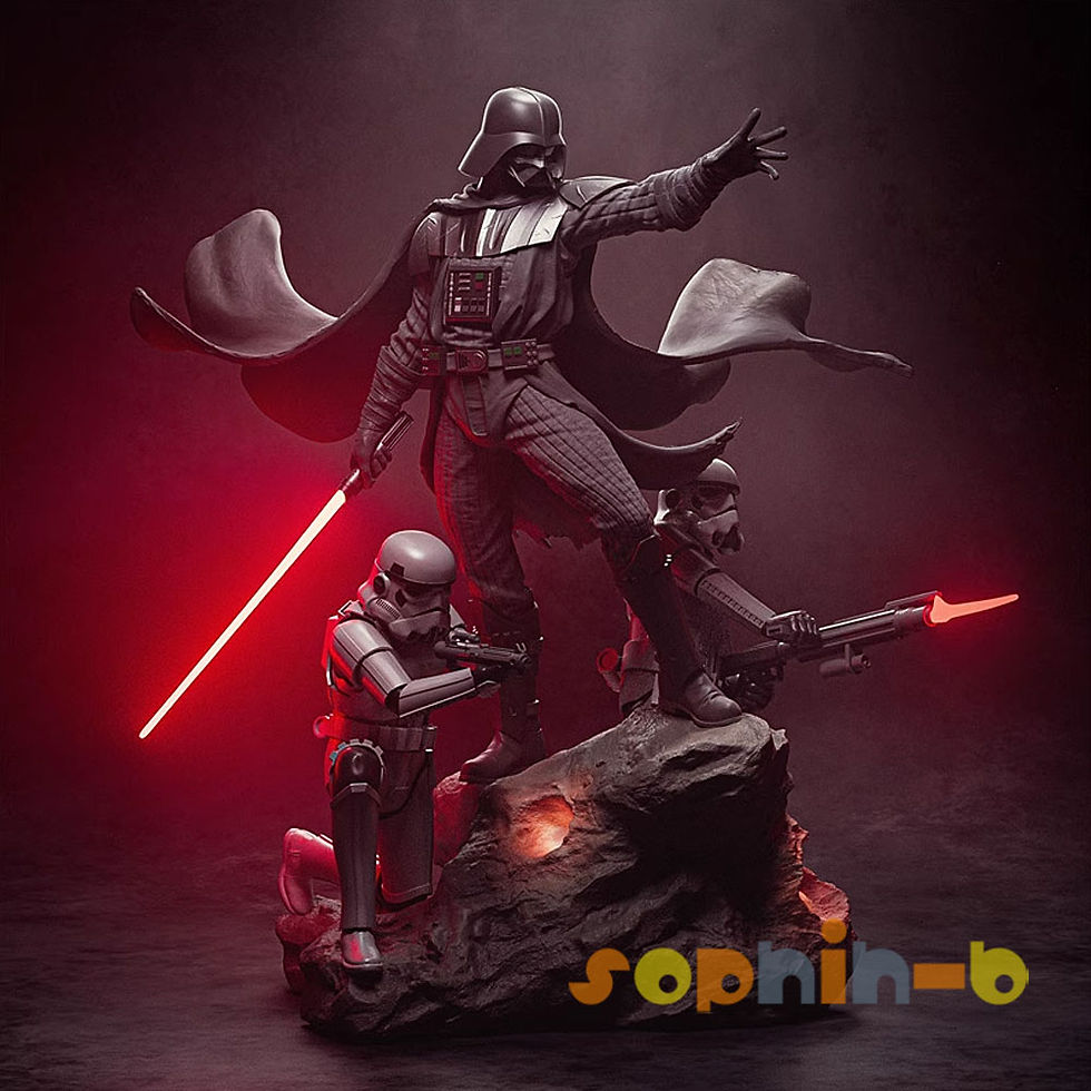 Thumbnail: Darth Vader & Storm Troopers Resin Model Kit Unpainted 3d Printed Statue Figure