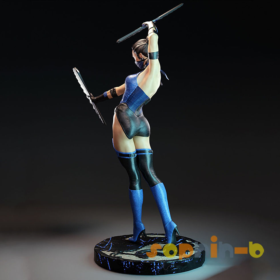 Thumbnail: Kitana Mortal Kombat 1:4 Scale Model Kit Unpainted 3d Printed GK Statue Figure