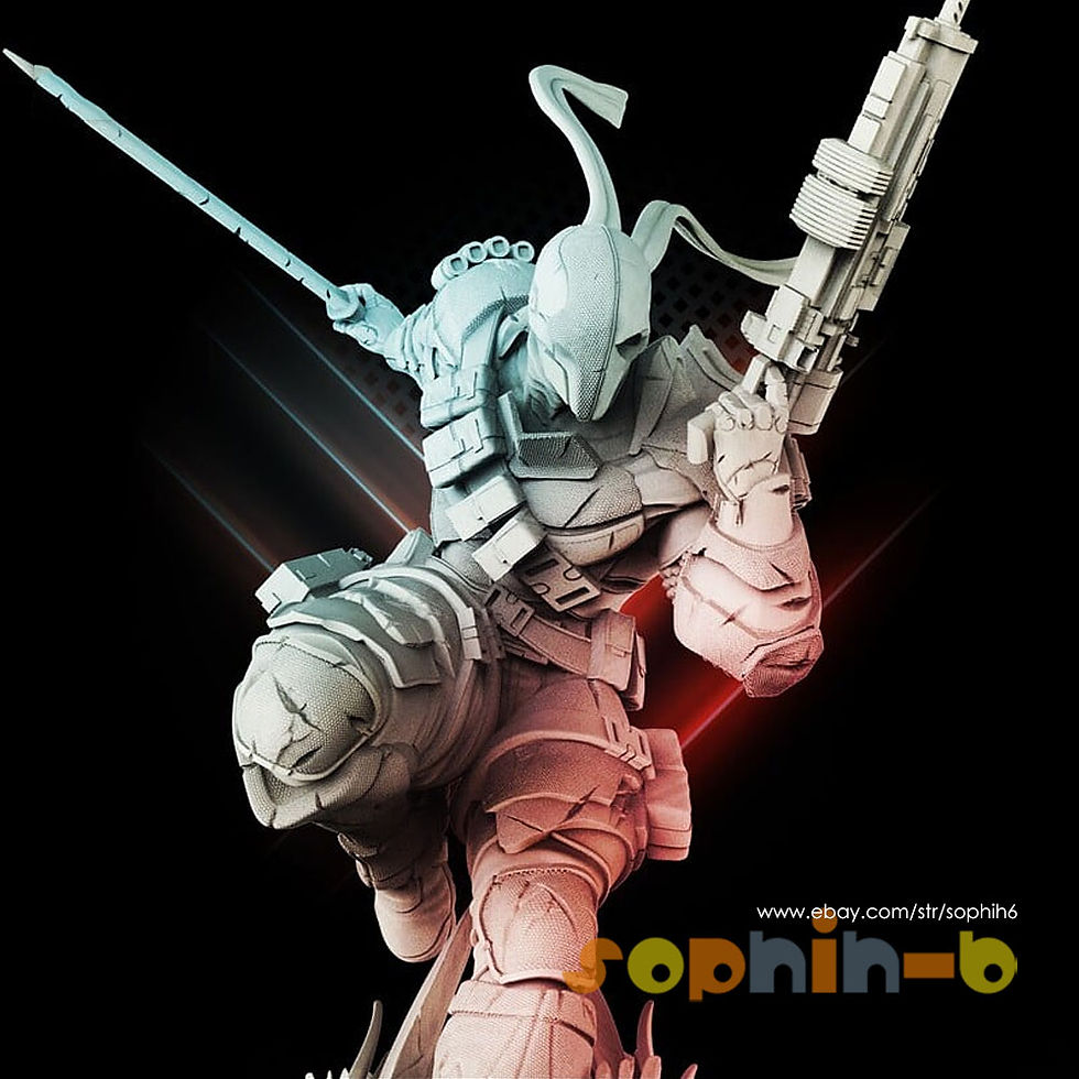 Thumbnail: Deathstroke Batman Skeletor Resin 1:4 Model Kit Unpainted 3d Print Statue Figure