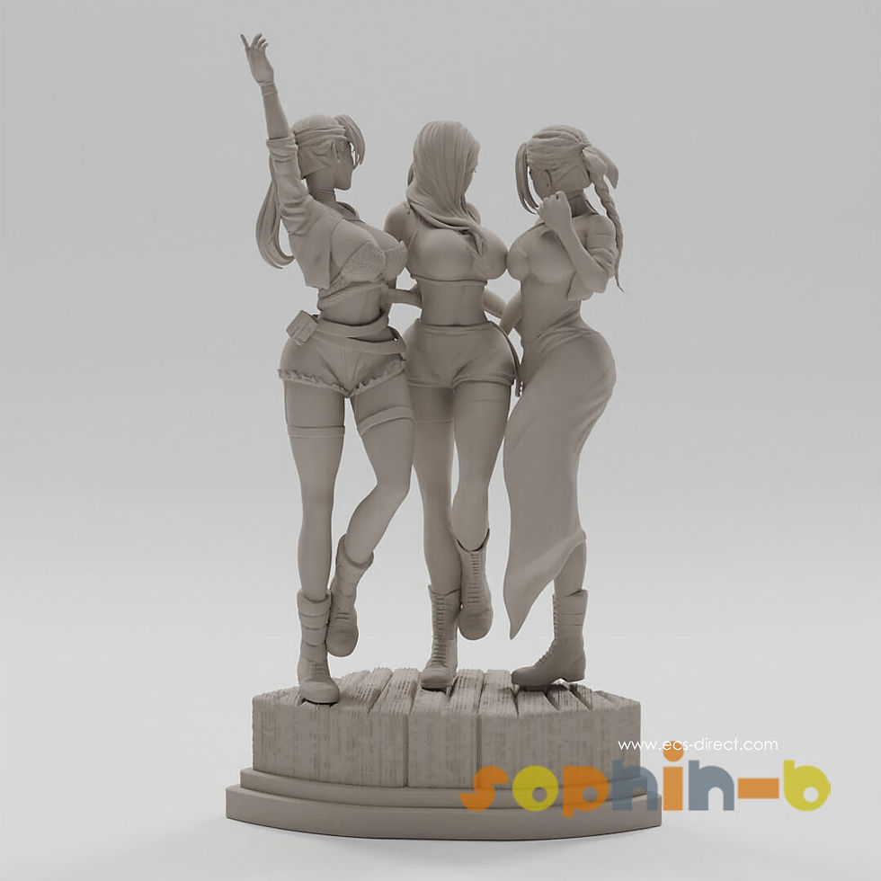 Thumbnail: Tifa Aerith Aryago NSFW Resin 1:4 Model Kit Unpainted 3d Print GK Statue Figure