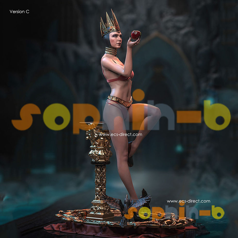 Thumbnail: Evil Queen Gal NSFW Resin 1:4 Model Kit Unpainted 3d Print GK Statue Figure