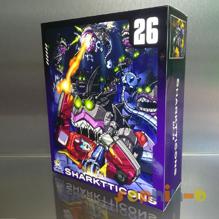 Thumbnail: G1 Transformed All 3 Sharkticons Collectible Shark Robots Action Figures