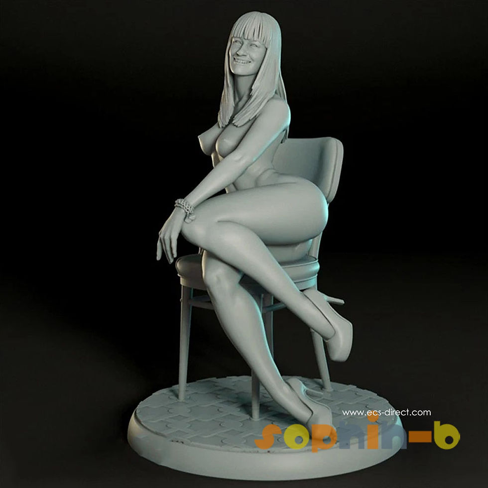 Thumbnail: Max Caroline Girl NSFW Resin 1:6 Model Kit Unpainted 3d Print GK Statue Figure