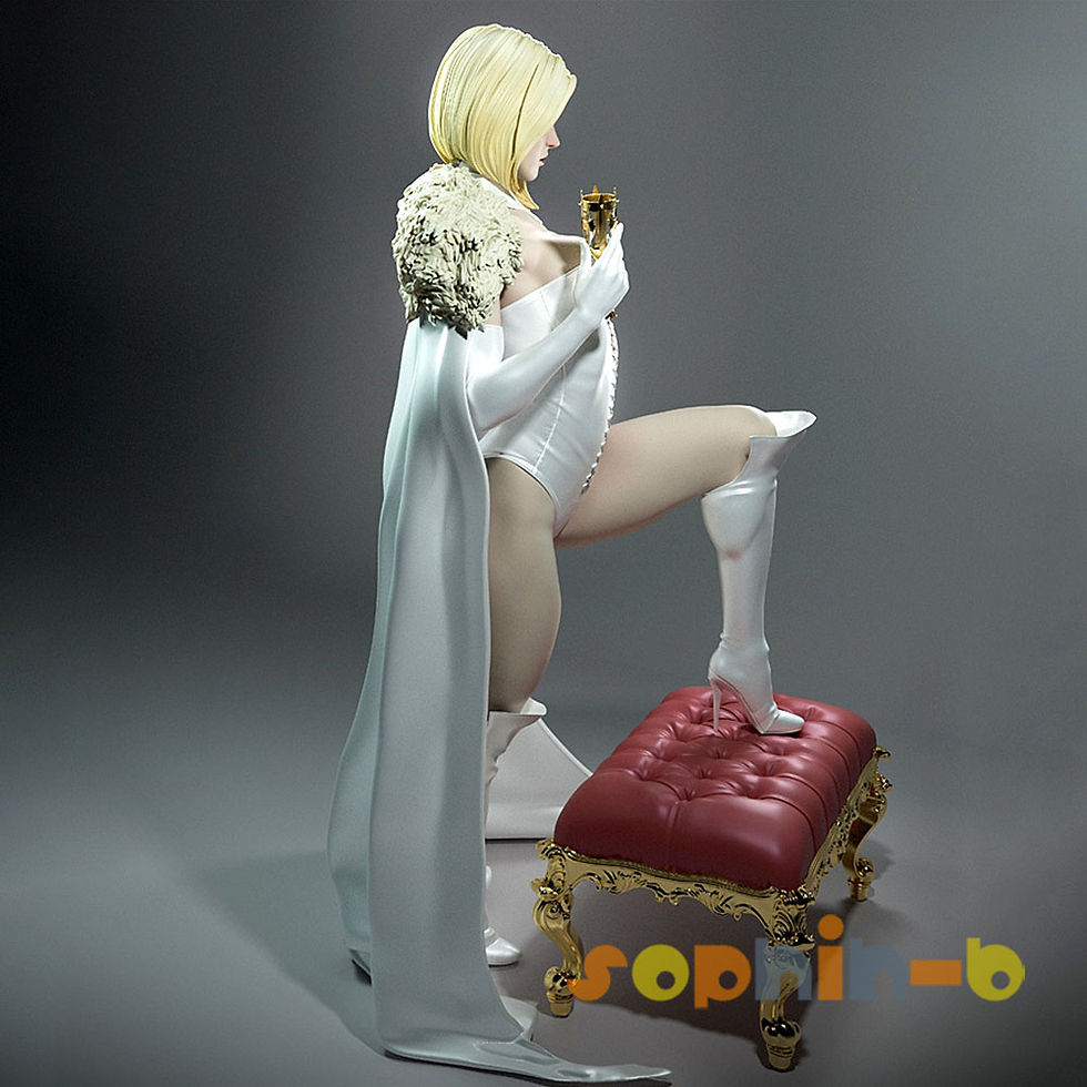 Thumbnail: Emma Frost Sexy Resin 1:4 Scale Model Kit Unpainted 3d Printed GK Statue Figure