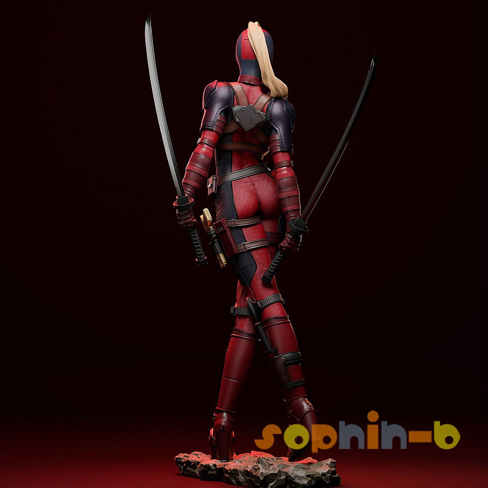 Thumbnail: Deadpool Lady Pool 1:4 Model Kit Unpainted 3d Print Garage Kit Statue Figure