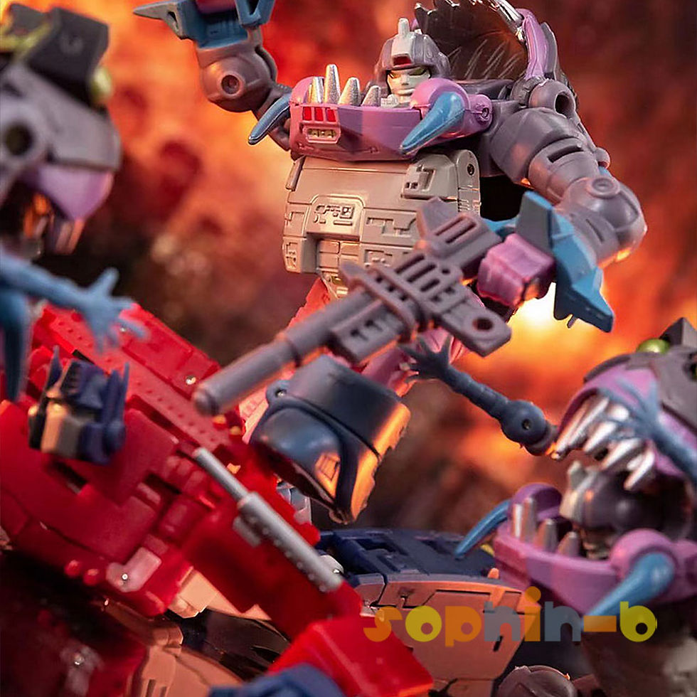 Thumbnail: G1 Transformed All 3 Sharkticons Collectible Shark Robots Action Figures