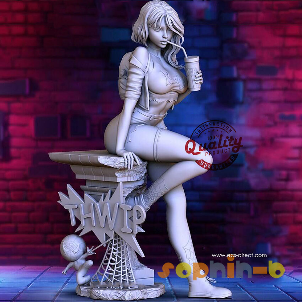 Thumbnail: Spider Gwen Stacy Resin 1:4 Scale Model Kit Unpainted 3d Print GK Statue Figure