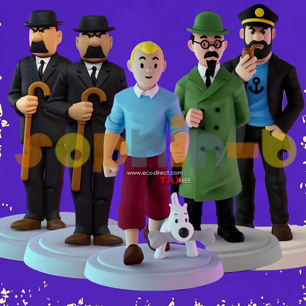 Tin Tin All 5 Resin1:12 Model Kit Unpainted 3d Print GK Statue Figures