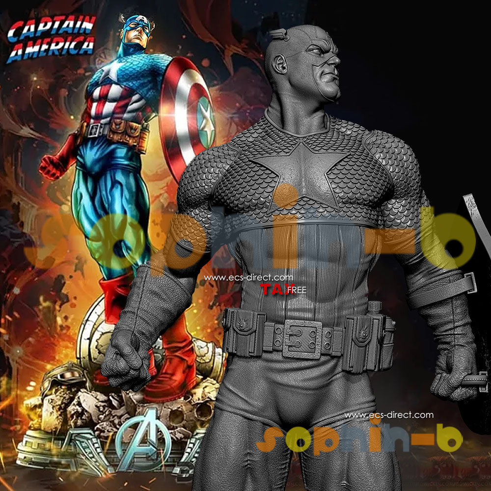 Captain America Steve Rogers Resin 1/4 Model Unpainted 3d Print GK Statue Figure
