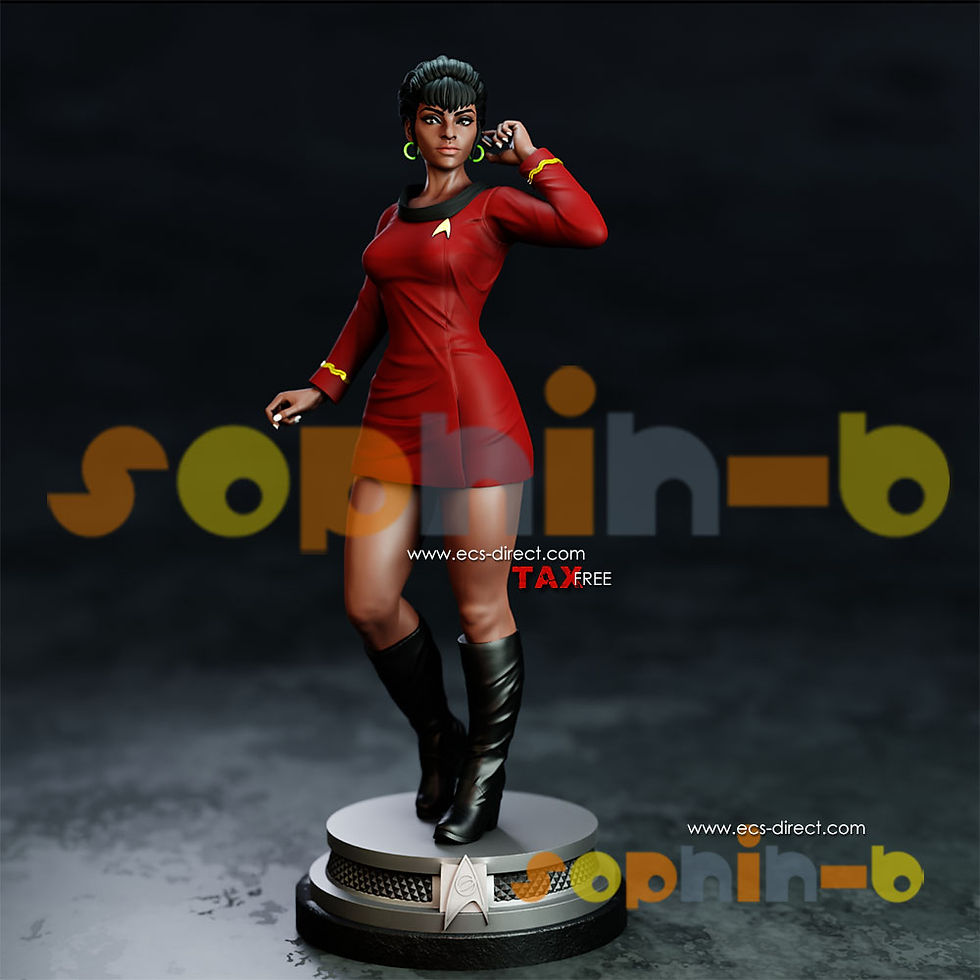 Thumbnail: Nyota Uhura NSFW Resin 1:4 Scale Model Kit Unpainted 3d Print GK Statue Figure.