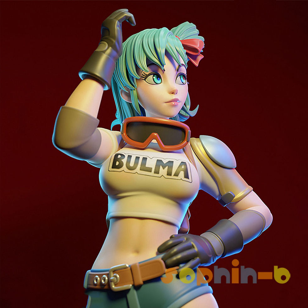 Thumbnail: Sexy Bulma Dragon Ball Z NSFW 1:4 Model Kit Unpainted 3d Print GK Statue Figure