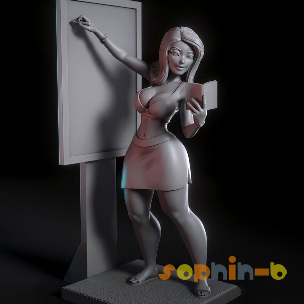 Thumbnail: Mari School Teacher Sexy 1:4 Model Kit Unpainted 3d Printed GK Statue Figure
